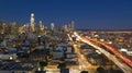 Night Rush Hour Traffic Bay Bridge San Francisco Skyline Royalty Free Stock Photo