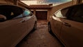 Cars grande and gli sedan in rain eastern desert cloudy aesthetic