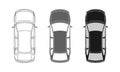 Cars graphic icons set Royalty Free Stock Photo