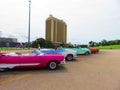 Cars, Havana, Cuba, History. Colourful car, from America.