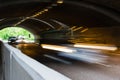 Cars Headlights Blurring through Underpass Daytime Motion City U Royalty Free Stock Photo