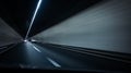 Cars on a highway going through a long modern tunnel Royalty Free Stock Photo