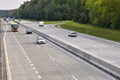 Cars on highway in traffic jam. Royalty Free Stock Photo