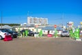 Cars on the intercept parking Royalty Free Stock Photo