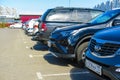 Cars on the intercept parking Royalty Free Stock Photo