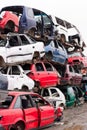 Cars in junkyard