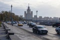 Cars on Moskvoretskaya embankment in the morning