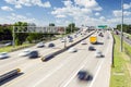 Moderate traffic on the highway, USA