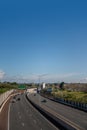 Cars on Motorway near Waterview Tunnel Royalty Free Stock Photo