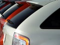 Cars in new car lot Royalty Free Stock Photo