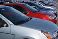 Cars in new car lot Royalty Free Stock Photo