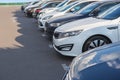 cars on the outside in the parking lot Royalty Free Stock Photo