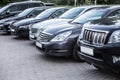 cars on the outside in the parking lot Royalty Free Stock Photo