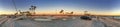 Cars parked along Honeymoon Island State Park at sunset, Florida - USA - Panoramic view