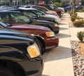 Cars parked on the shopping mall