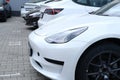 cars parked in Tesla office, service station, American electric car manufacturer Elon Musk, current and major repairs, alternative
