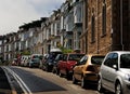 Cars Parking In Front Of Charming Row Houses At Bedford Road St Ives Cornwall England Royalty Free Stock Photo