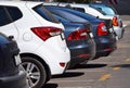 Cars in the parking lot Royalty Free Stock Photo