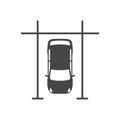 Cars in the parking lot, Parking icon
