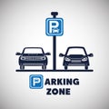 Cars with parking signal