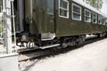 Cars passenger train at the terminal station Royalty Free Stock Photo