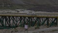 Cars passing by the Darcha Bridge the Longest Bridge in Himachal