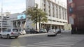 Cars passing a pedestrian crossway in Bishkek