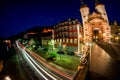 Cars passing under the bridge Karl Theodor Royalty Free Stock Photo