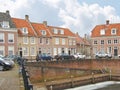 Cars on a pier in the Dutch town of Heusden.