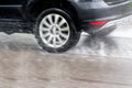 Cars in the rain Royalty Free Stock Photo