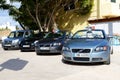 The cars for rent are waiting for clients Royalty Free Stock Photo