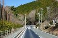 Cars run on Highway in Takayama, Japan