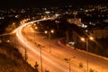 The cars running in the national highway on Heraklion Crete Greece.