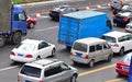 Cars running road Royalty Free Stock Photo