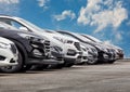 Cars For Sale Stock Lot Row Royalty Free Stock Photo