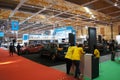 Cars showroom located in the huge hall.