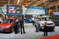 Cars showroom located in the huge hall.