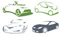 Cars silhouette icons