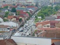 Cars on a street in Baia Mare city Royalty Free Stock Photo
