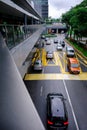 Cars on street at Mapletree Business City in Singapore Royalty Free Stock Photo