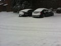 cars stuck in snow