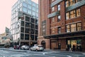 Cars on 9th Avenue in front of Chelsea Market in Chelsea, Manhattan, New York, USA Royalty Free Stock Photo