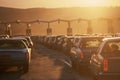 Cars at tollbooth Royalty Free Stock Photo