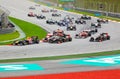 Cars on track at race of Formula 1 Royalty Free Stock Photo
