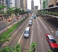 Cars traffic in Hong Kong Royalty Free Stock Photo