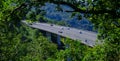 Cars and traffic on the A15 motorway near the municipality of Berastegi, Euskadi Royalty Free Stock Photo