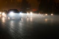 Cars in traffic at night Royalty Free Stock Photo