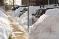 Cars Trapped in Heavy Snow Royalty Free Stock Photo