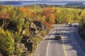 Cars traveling through Acadia National Park, Maine