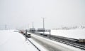 Winter Driving Conditions Royalty Free Stock Photo